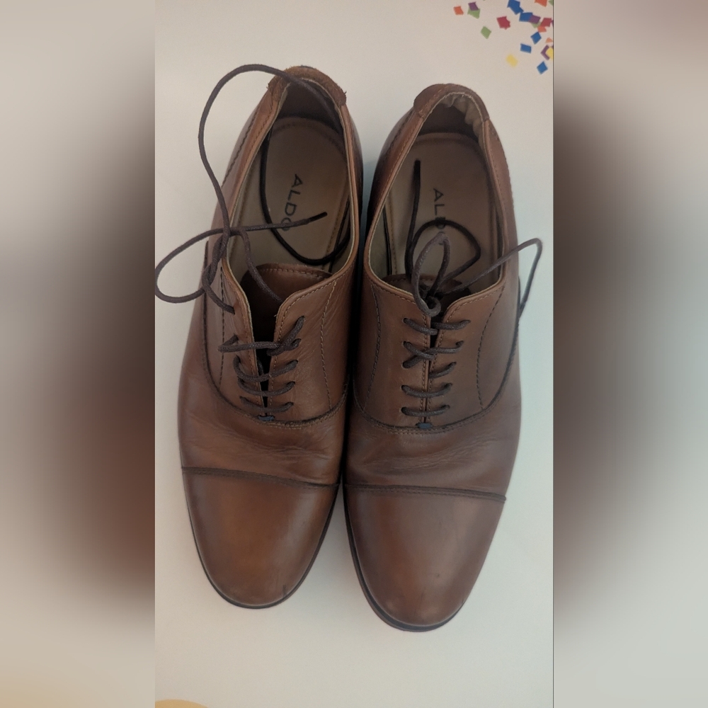 Aldo Brown Classic Leather Oxfords